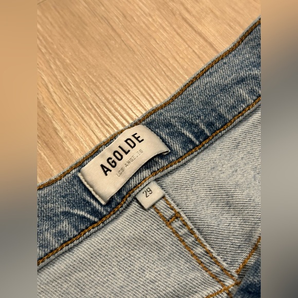 AGOLDE Pinch Waist High Rise Straight Jeans Size 29 Light Wash - Picture 6 of 10